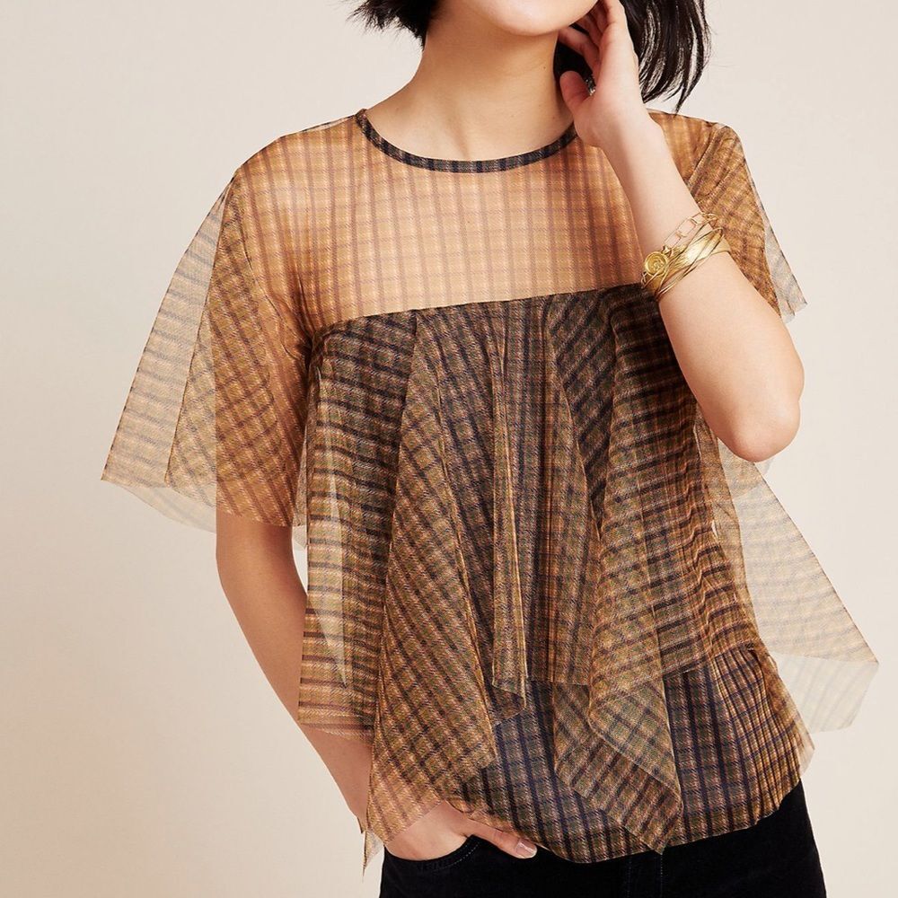 Anthropologie Eva Franco Mitzi Tulle Top NWT